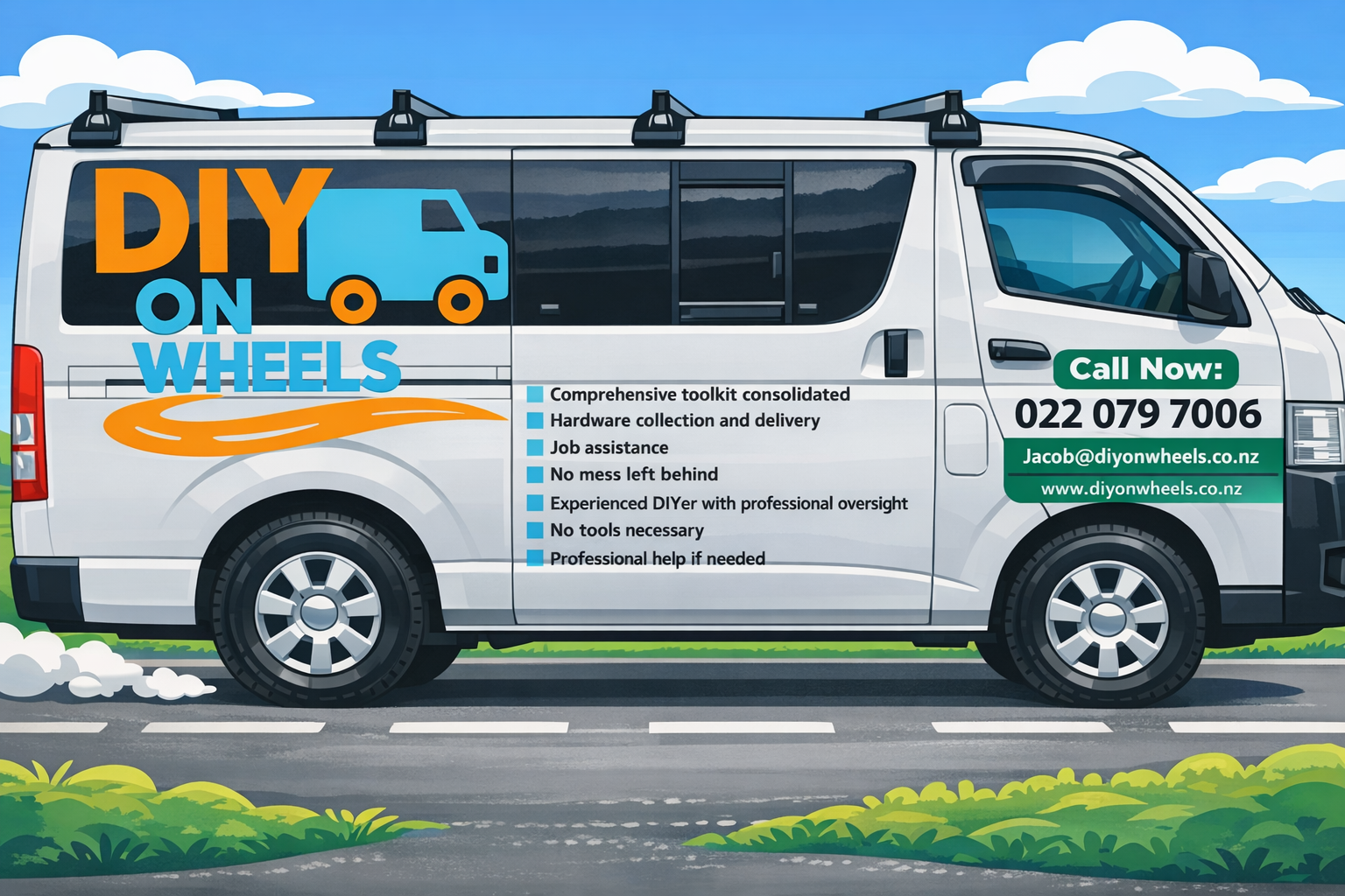 DIY van cartoon